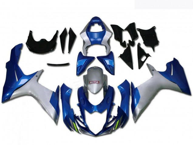 Rabatt Suzuki GSXR 600/750 Motorrad Verkleidung 2011-2024 - Silber Blau