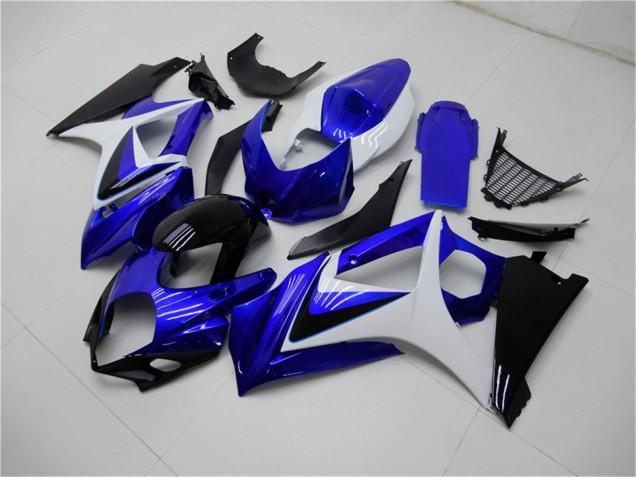 Rabatt Suzuki GSXR 1000 Motorrad Verkleidung 2007-2008 - Weiss Blau Schwarz Kein Aufkleber