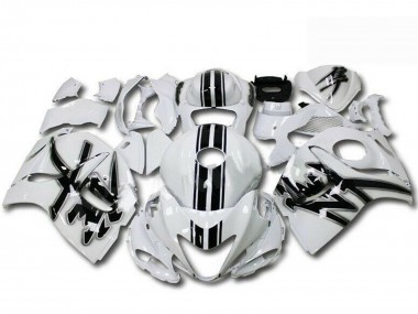 Rabatt Suzuki GSXR 1300 Hayabusa Motorrad Verkleidung 2008-2020 - Perl Weiss Schwarz