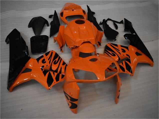 Rabatt Honda CBR600RR Motorrad Verkleidung 2005-2006 - Orange Schwarz Flamme