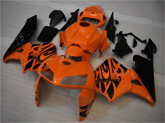 Rabatt Honda CBR600RR Motorrad Verkleidung 2005-2006 - Orange Schwarz Flamme