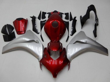 Rabatt Honda CBR1000RR Motorrad Verkleidung 2008-2011 - Silber Kastanienbraun Rot
