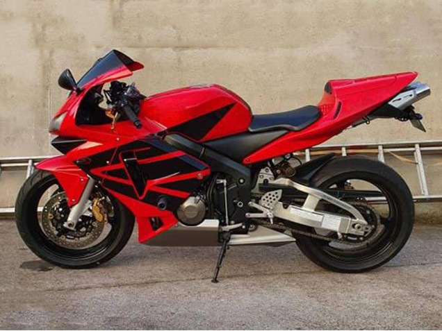 Rabatt Honda CBR600 F2 Motorrad Verkleidung 1991-1994 - Rot Matt Schwarz
