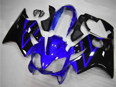 Rabatt Honda CBR600 F4i Motorrad Verkleidung Kit 2004-2007 - Blau Glanzendes Schwarz