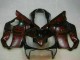 Rabatt Honda CBR600 F4i Motorrad Verkleidung 2004-2007 - Glanzendes Schwarz Rot Flamme