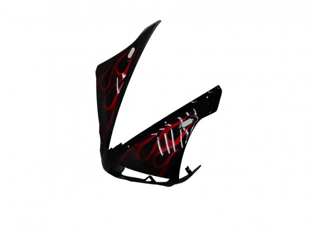 Rabatt Yamaha YZF R1 Motorrad Verkleidung 2004-2006 - Glanzendes Schwarz Rot Flamme