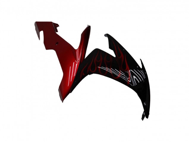 Rabatt Yamaha YZF R1 Motorrad Verkleidung 2004-2006 - Glanzendes Schwarz Rot Flamme