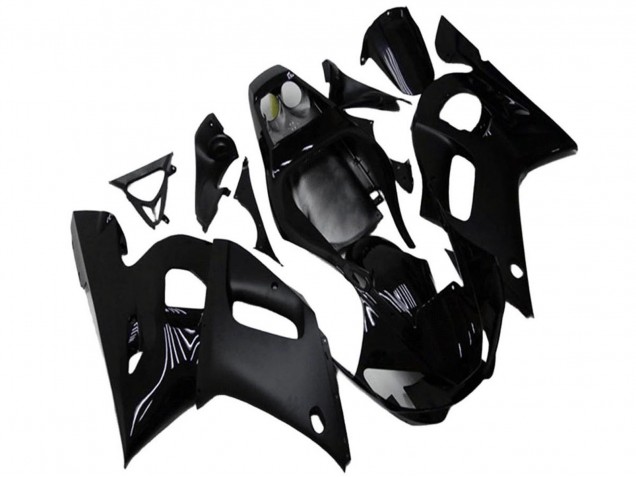Rabatt Yamaha YZF R6 Motorrad Verkleidung 1998-2002 - Glanzendes Schwarz Matt Schwarz