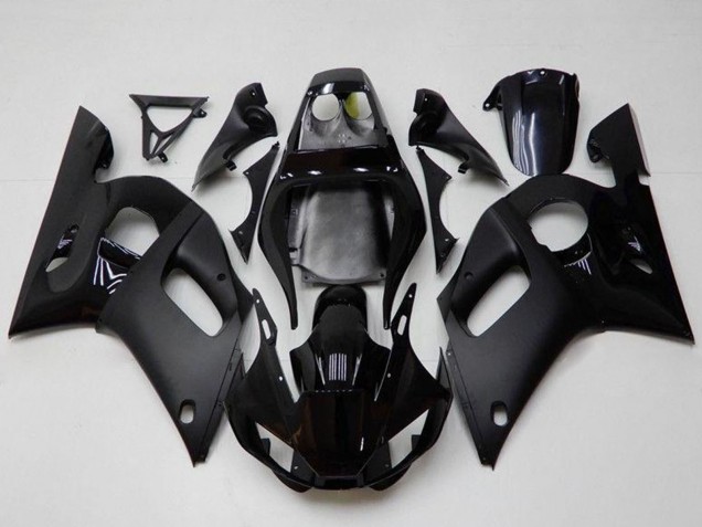 Rabatt Yamaha YZF R6 Motorrad Verkleidung 1998-2002 - Glanzendes Schwarz Matt Schwarz