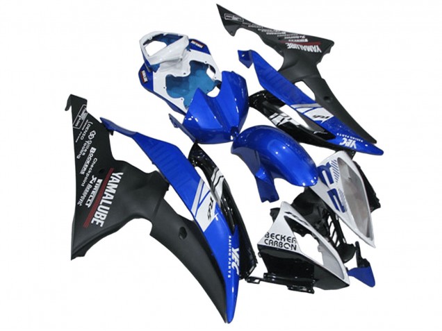 Rabatt Yamaha YZF R6 Motorrad Verkleidung 2008-2016 - Weiss Blau Matt Schwarz Yamalube