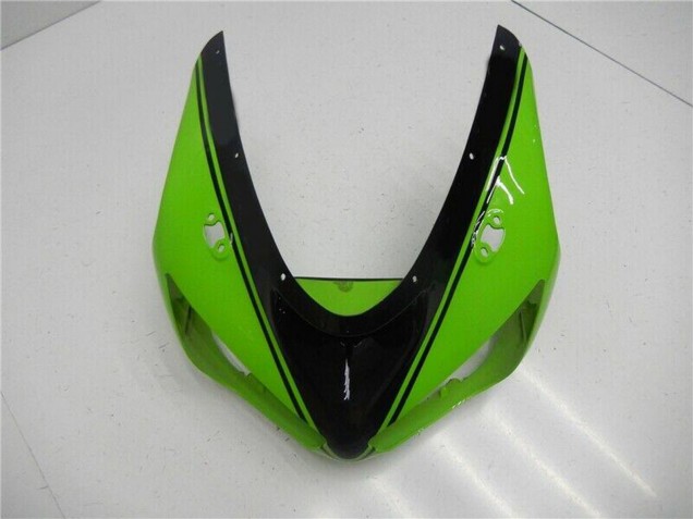Rabatt Kawasaki ZX6R Motorrad Verkleidung 2005-2006 - Grun Glanzendes Schwarz