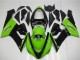 Rabatt Kawasaki ZX6R Motorrad Verkleidung 2005-2006 - Grun Glanzendes Schwarz