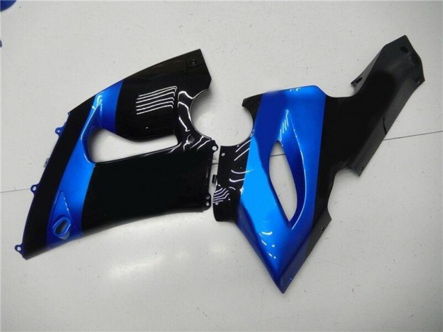 Rabatt Kawasaki ZX6R Motorrad Verkleidung Kit 2005-2006 - Blau Glanzendes Schwarz