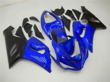 Rabatt Kawasaki ZX6R Motorrad Verkleidung 2005-2006 - Blau Matt Schwarz