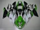 Rabatt Kawasaki ZX6R Motorrad Verkleidung 2013-2018 - Grun Weiss Glanzendes Schwarz