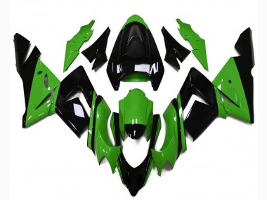 Rabatt Kawasaki ZX10R Motorrad Verkleidung 2004-2005 - Glanzendes Schwarz Grun