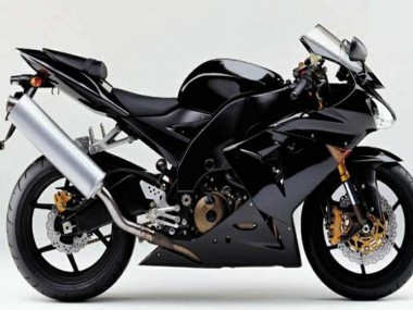 Rabatt Kawasaki ZX10R Motorrad Verkleidung 2004-2005 - Glanzendes Schwarz Matt Schwarz
