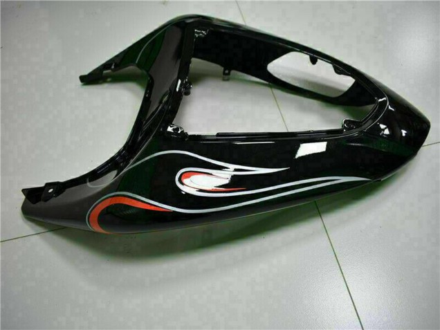Rabatt Kawasaki ZX10R Motorrad Verkleidung Kit 2006-2007 - Glanzendes Schwarz Rot Flamme