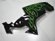 Rabatt Kawasaki ZX10R Motorrad Verkleidung 2006-2007 - Glanzendes Schwarz Grun Flamme