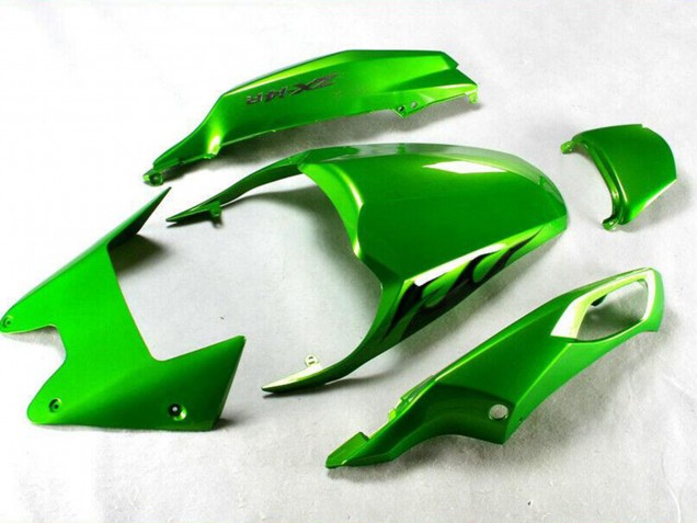 Rabatt Kawasaki ZX14R ZZR1400 Motorrad Verkleidung 2012-2024 - Grun Glanzendes Schwarz