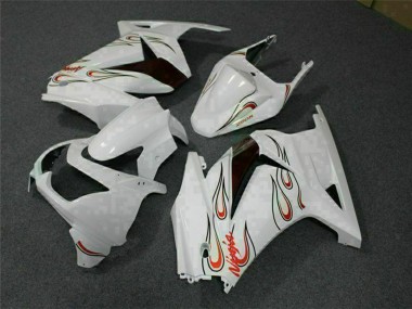 Rabatt Kawasaki EX250 Motorrad Verkleidung 2008-2012 - Weiss Rot