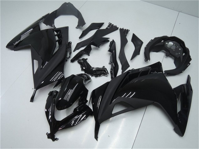 Rabatt Kawasaki Ninja 300 EX300R Motorrad Verkleidung 2013-2017 - Glanzendes Schwarz Matt Schwarz