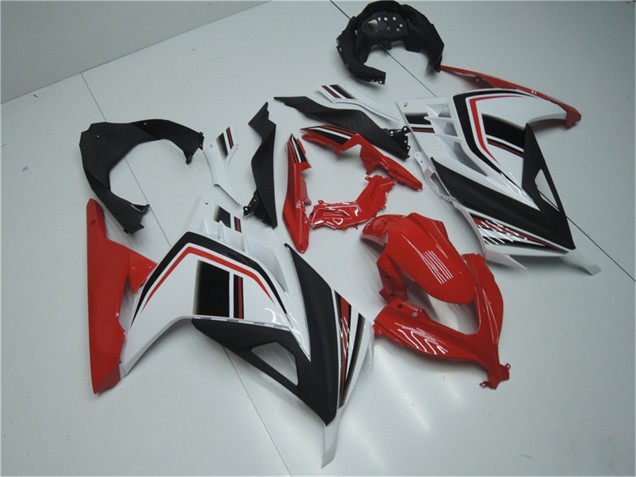 Rabatt Kawasaki Ninja 300 EX300R Motorrad Verkleidung 2013-2017 - Weiss Rot Schwarz