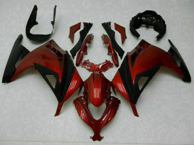 Rabatt Kawasaki Ninja 300 EX300R Motorrad Verkleidung 2013-2024 - Rot Schwarz