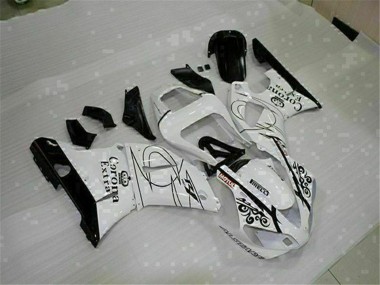 Rabatt Yamaha YZF R1 Motorrad Verkleidung 2000-2001 - Weiss Schwarz Corona Extra