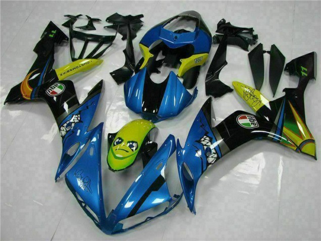 Rabatt Yamaha YZF R1 Motorrad Verkleidung 2004-2006 - Blau Gelb Hai