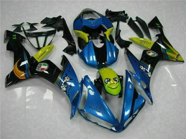 Rabatt Yamaha YZF R1 Motorrad Verkleidung 2004-2006 - Blau Gelb Hai