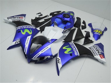 Rabatt Yamaha YZF R1 Motorrad Verkleidung 2012-2014 - Blau Weiss Schwarz Grun MoviStar Yamalube ENEOS