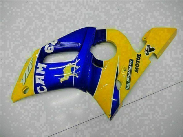 Rabatt Yamaha YZF R6 Motorrad Verkleidung 1998-2002 - Gelb Blau Weiss Kamel Motul