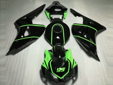 Rabatt Honda CBR1000RR Motorrad Verkleidung 2006-2007 - Glanzendes Schwarz Hohe Sichtbarkeit Grun