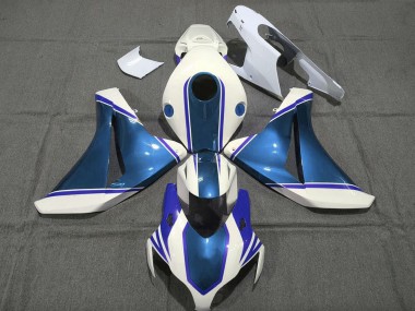 Rabatt Honda CBR1000RR Motorrad Verkleidung 2008-2011 - Weiss Glanzendes Perl Blau