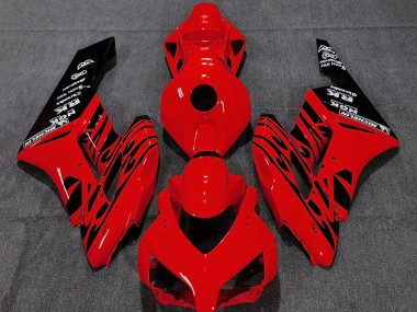 Rabatt Honda CBR1000RR Motorrad Verkleidung 2004-2005 - Rot Glanzendes Schwarz Flamme