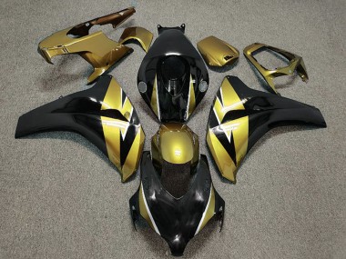 Rabatt Honda CBR1000RR Motorrad Verkleidung 2008-2011 - Gold Glanzendes Schwarz