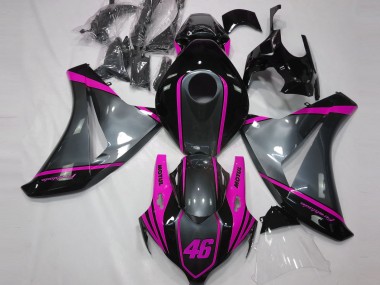 Rabatt Honda CBR1000RR Motorrad Verkleidung 2008-2011 - Grau Rosa Matt Schwarz Motul 46