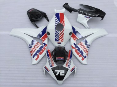 Rabatt Honda CBR1000RR Motorrad Verkleidung 2008-2011 - Weiss Blau Rot HRC 72