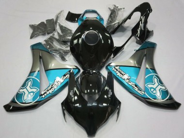 Rabatt Honda CBR1000RR Motorrad Verkleidung 2008-2011 - Hellblau Grau Glanzendes Schwarz