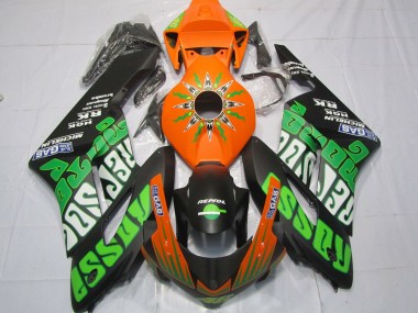 Rabatt Honda CBR1000RR Motorrad Verkleidung 2004-2005 - Orange Grun Matt Schwarz Rossi