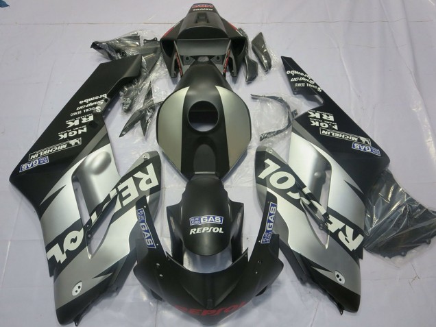 Rabatt Honda CBR1000RR Motorrad Verkleidung 2004-2005 - Silber Grau Matt Schwarz Repsol