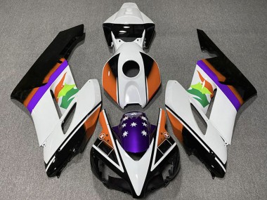 Rabatt Honda CBR1000RR Motorrad Verkleidung 2004-2005 - Weiss Orange Lila Glanzendes Schwarz Stern