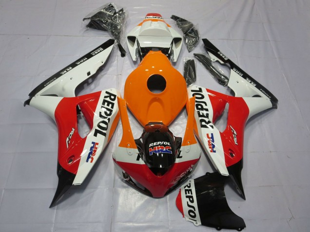Rabatt Honda CBR1000RR Motorrad Verkleidung 2006-2007 - Orange Weiss Rot Glanzendes Schwarz Repsol HRC