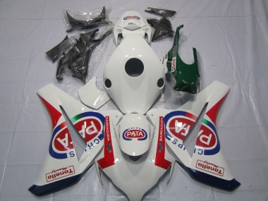 Rabatt Honda CBR1000RR Motorrad Verkleidung 2008-2011 - Weiss Rot Blau Pata Castrol Tonello