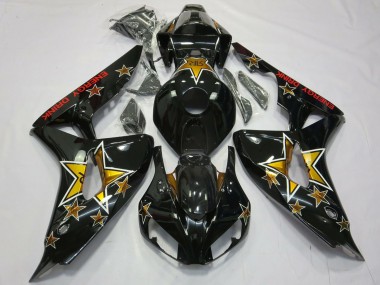 Rabatt Honda CBR1000RR Motorrad Verkleidung 2006-2007 - Glanzendes Schwarz Stern Energy Drink