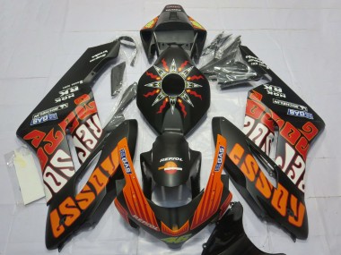 Rabatt Honda CBR1000RR Motorrad Verkleidung 2004-2005 - Matt Schwarz Orange Rossi