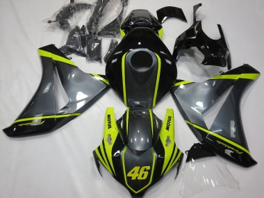 Rabatt Honda CBR1000RR Motorrad Verkleidung 2008-2011 - Grau Gelb Glanzendes Schwarz 46