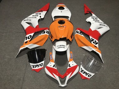 Rabatt Honda CBR600RR Motorrad Verkleidung 2007-2008 - Orange Weiss Rot Glanzendes Schwarz Repsol Stil
