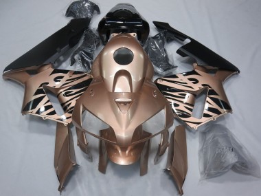 Rabatt Honda CBR600RR Motorrad Verkleidung 2005-2006 - Glanzendes Schwarz Bronze Flamme